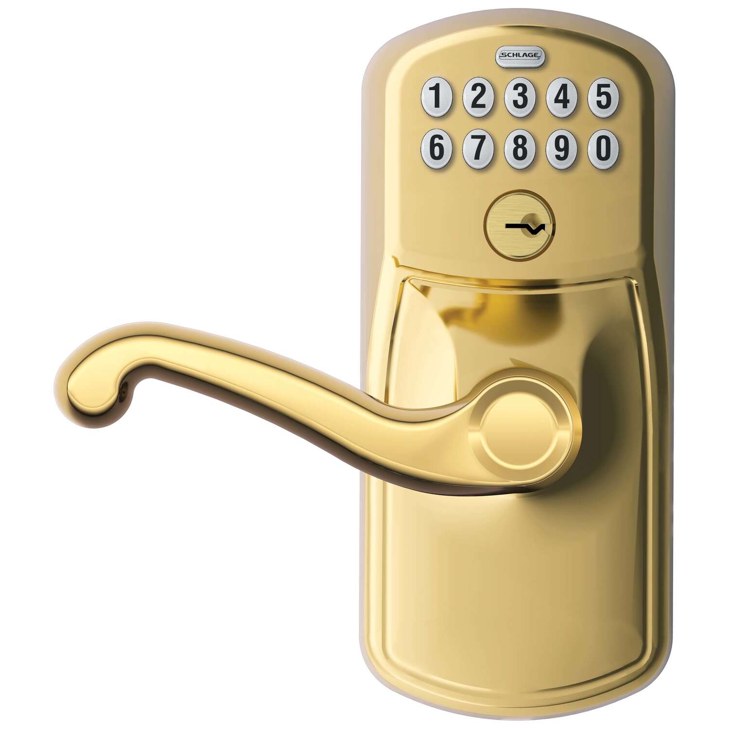 Schlage Bright Brass Steel Electronic Keypad Entry Lock