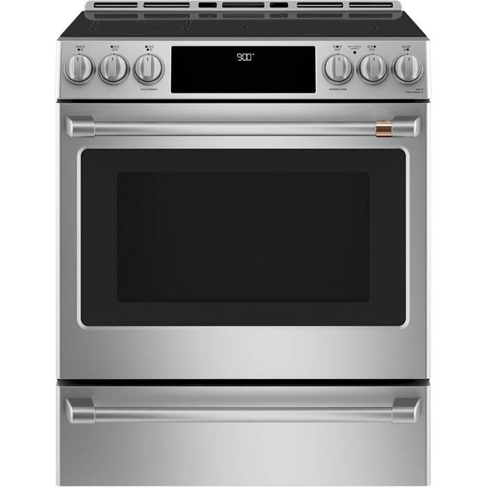 GE Cafe CCHS900P2MS1 30Inch 57 cu ft SlideIn Front Control Inductio