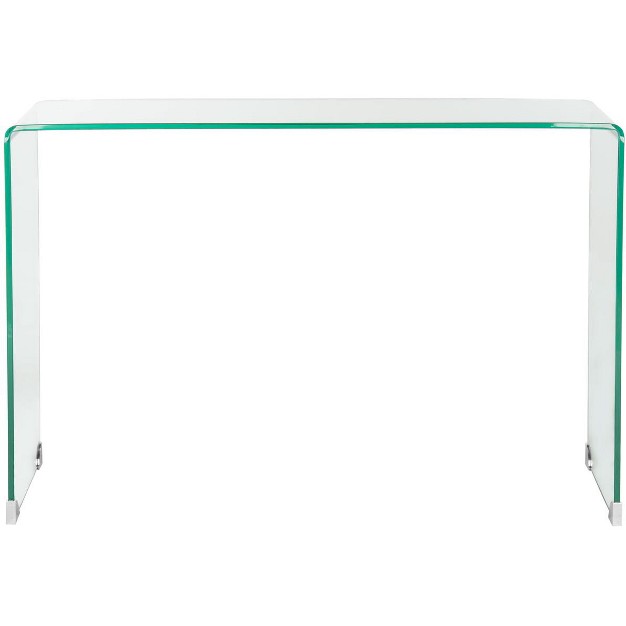 Ambler Glass Console Table Clear Safavieh