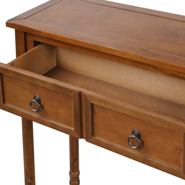 Console Table with Drawers and Long Shelf