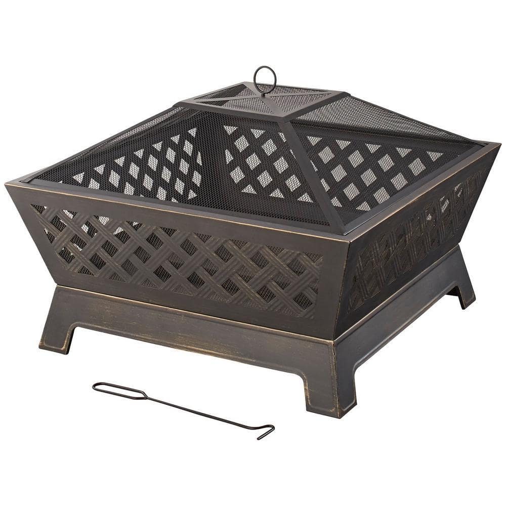 Hampton Bay Tipton 34 in. Steel Deep Bowl Fire Pit in Oil Rubbed Bronze OFW832S