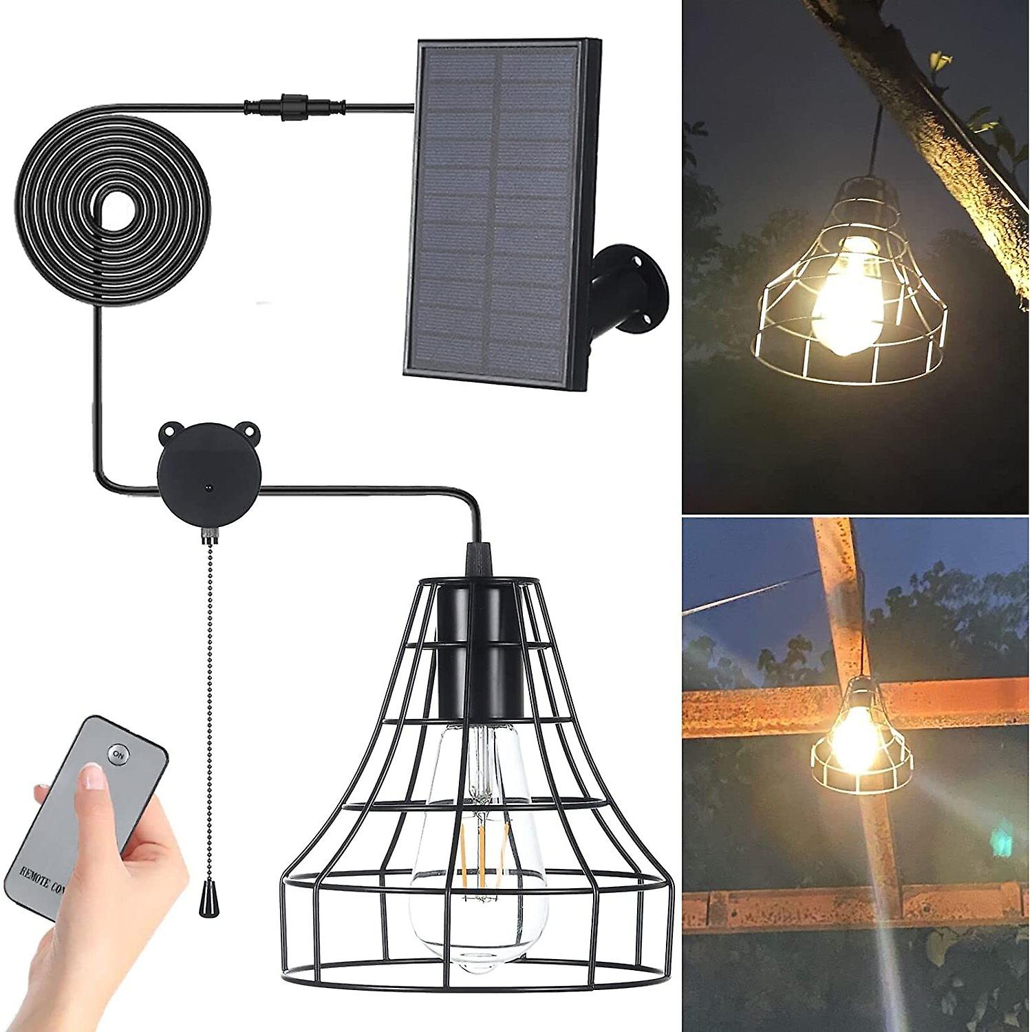 Dexusay Solar Pendant Lights Outdoor Indoor With Remote， Chicken Coop Lights Solar Powered Shed Light With On Off Switch，solar Indoor Lights For House