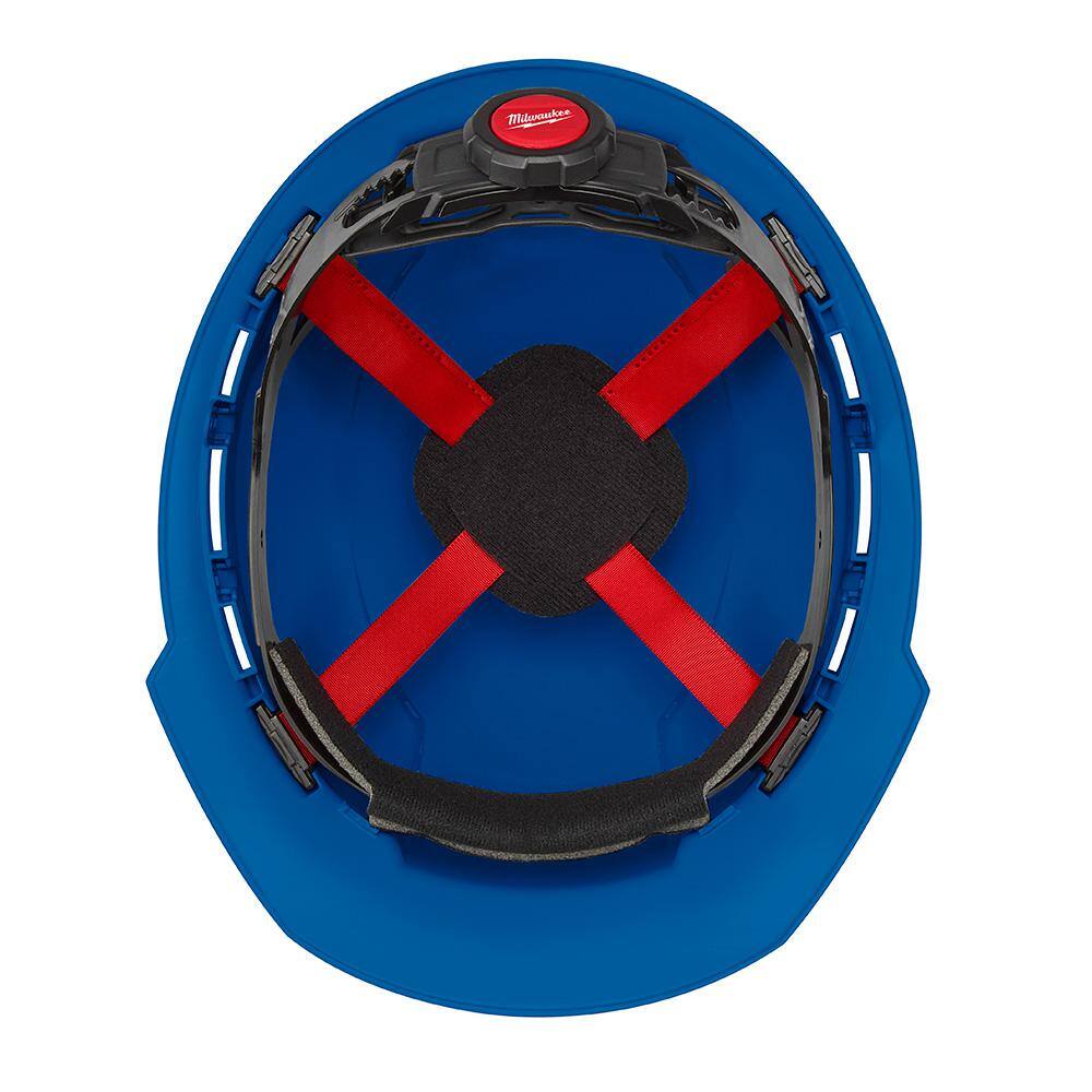 MW BOLT Blue Type 1 Class C Front Brim Vented Hard Hat with 4 Point Ratcheting Suspension 48-73-1204