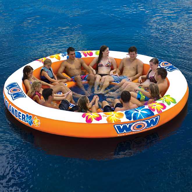 WOW Watersports Stadium Islander 12-Person Inflatable Pool Lounge