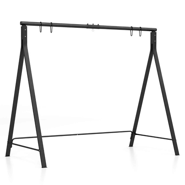 Costway Outdoor Porch Swing Frame Patio Metal Swing Stand With A shaped Structure