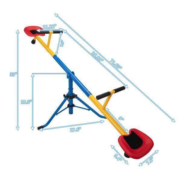 TIRAMISUBEST Indoor and Outdoor 360-Degree Rotation Seesaw Teeter Totter D0XY102HP3GZW