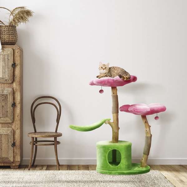 KBSPETS Floral 45-in Sisal Cat Tree