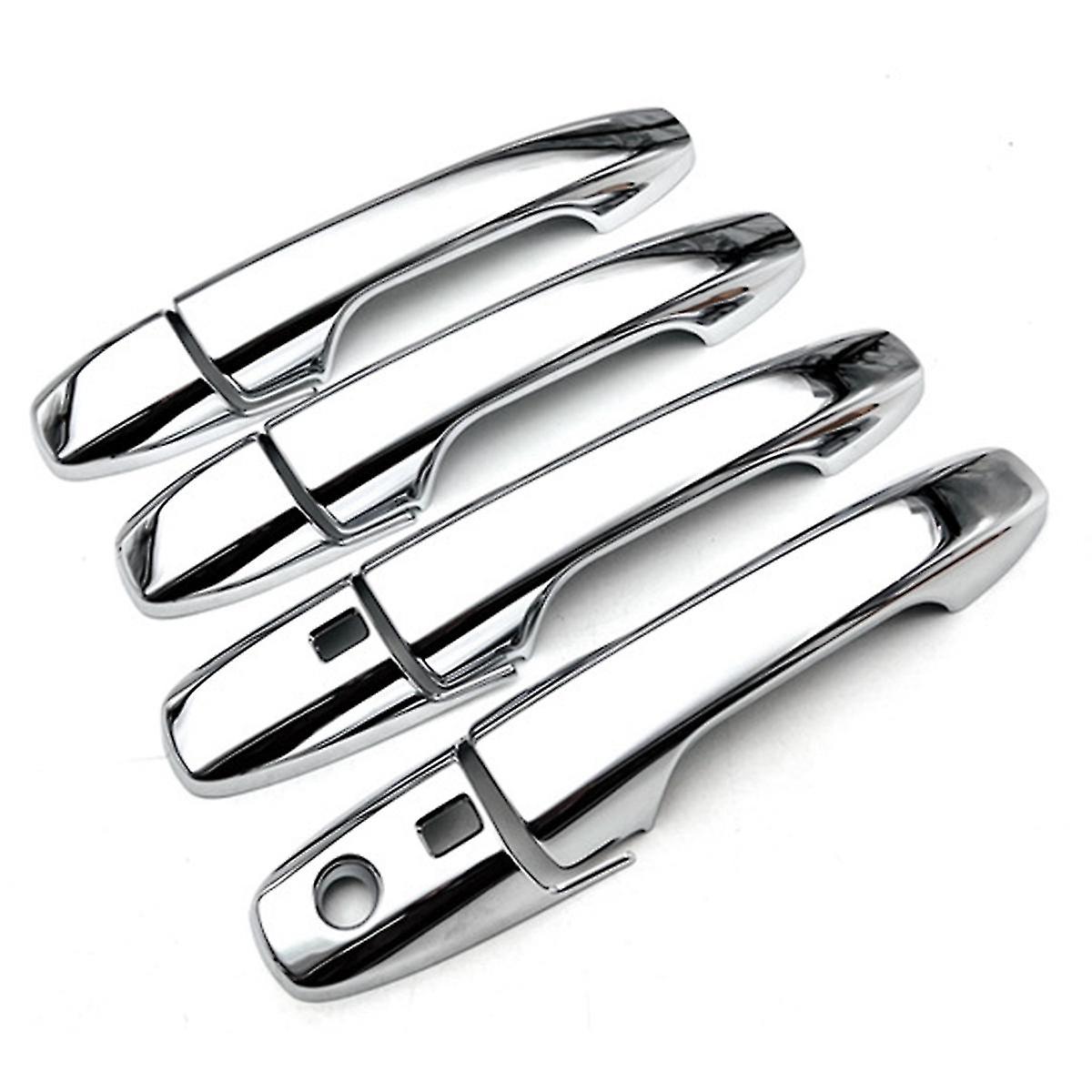 8pcs Chrome Car Exterior Side Door Handle Frame Cover Trim For Perodua Ativa Raize Rocky