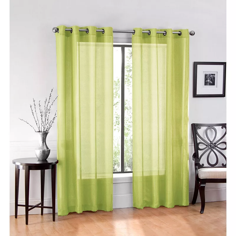 GoodGram Ultra Luxurious Elegant Sheer Grommet Single Curtain Panel