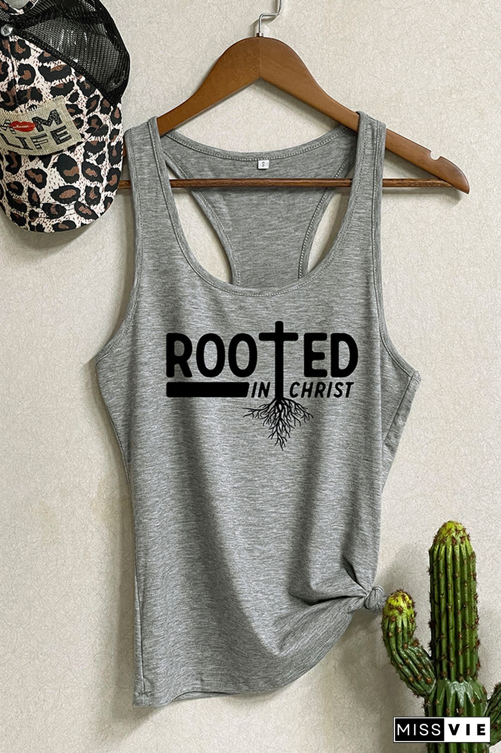 Rooted In Christ Sleeveless Tank Top Wholesale