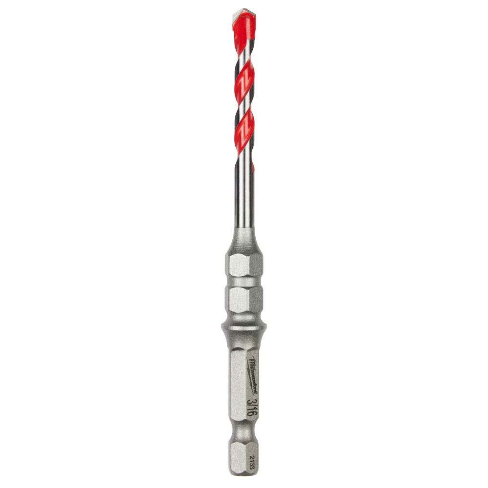 Milwaukee 3/16 x 4 SHOCKWAVE Carbide Hammer Drill Bit for Concrete Screws