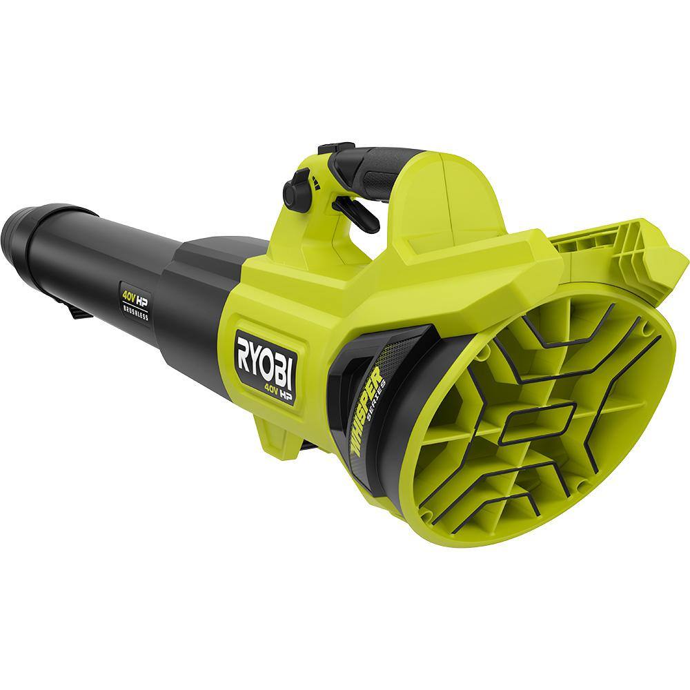 RYOBI 40V HP Brushless Whisper Series 160 MPH 650 CFM Cordless Battery Leaf Blower with 6.0 Ah Battery and Charger RY404140