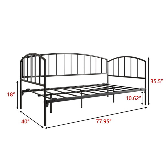 Metal Daybed Frame Twin Size Heavy Duty Metal Slat...