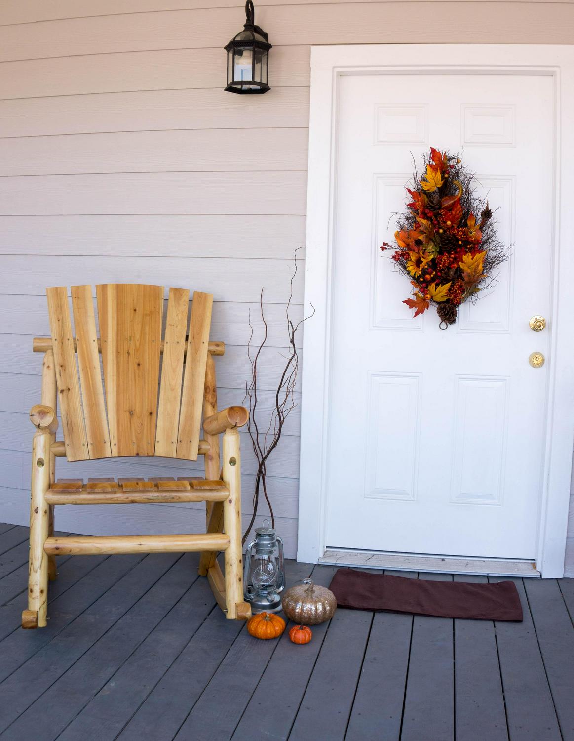 Outdoor Wood Rocker Natural