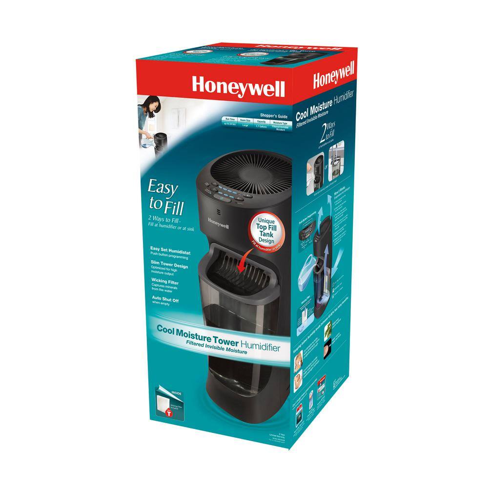 Honeywell 1.5 Gal. Cool Mist Top Fill Tower Humidifier HEV615B