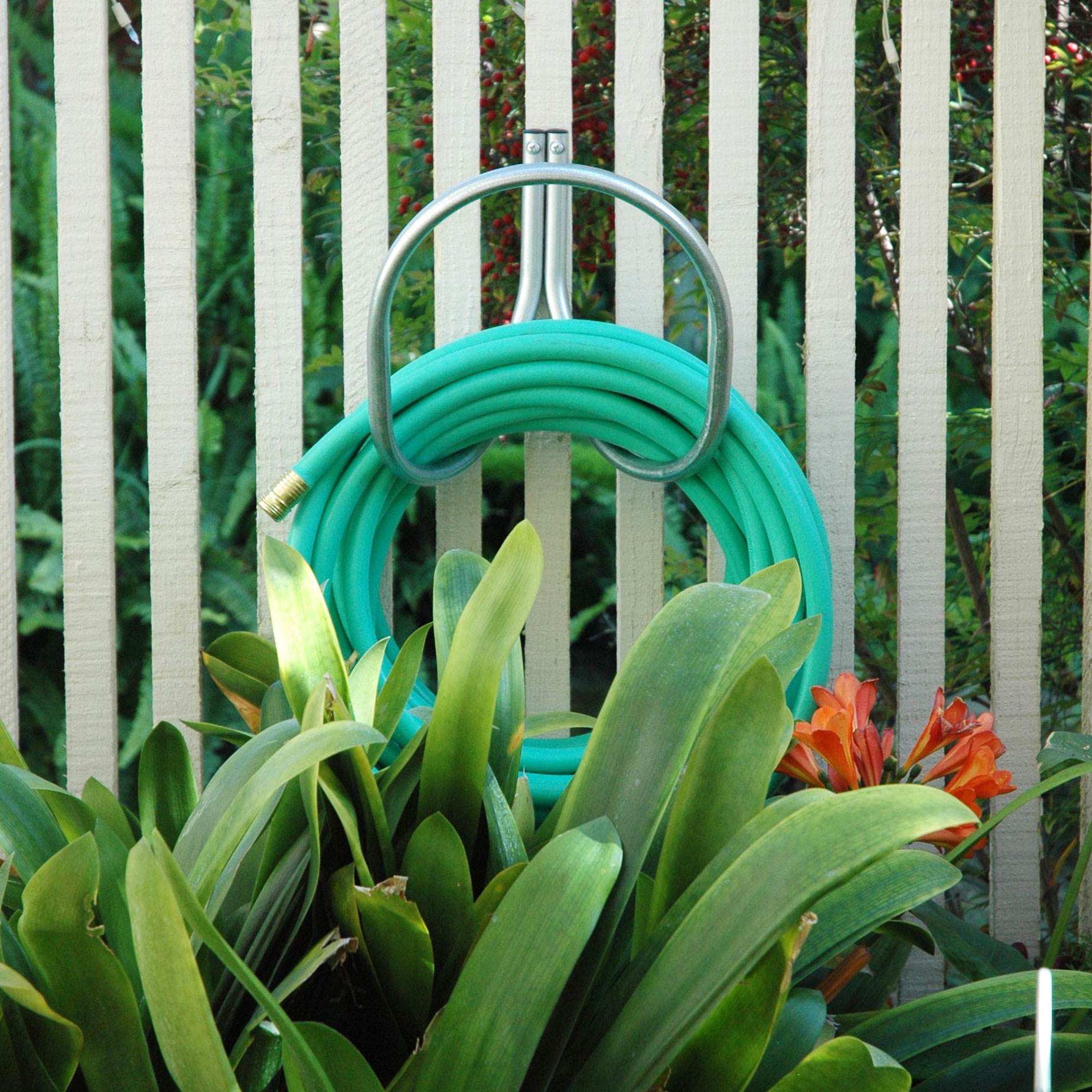 Yard Butler HHRP-4 Heavy Duty Rust Proof Steel Wall Mounted Garden Hose Hanger