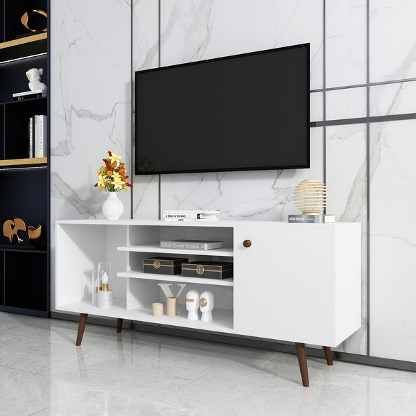 TV Stand Use in Living Room Furniture with 1 storage and 2 shelves Cabinet