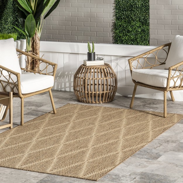 Nuloom Shona Moroccan Lattice Indoor outdoor Patio Area Rug