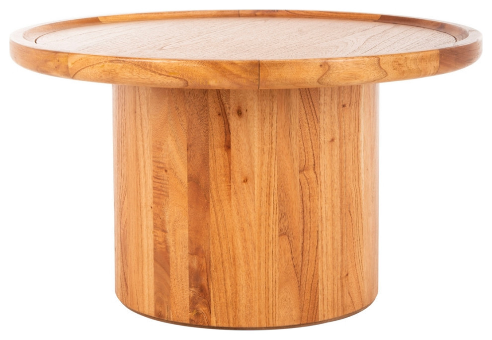 Vine Round Pedestal Coffee Table  Natural/Brown   Transitional   Coffee Tables   by Rustic Home Furniture Deco  Houzz