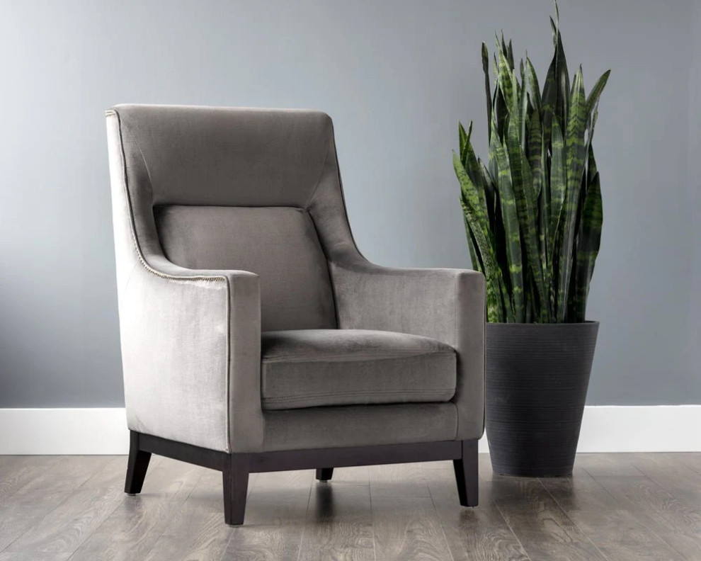 Kelby Lounge Chair  Piccolo Pebble   Contemporary   Indoor Chaise Lounge Chairs   by Virgil Stanis Design  Houzz