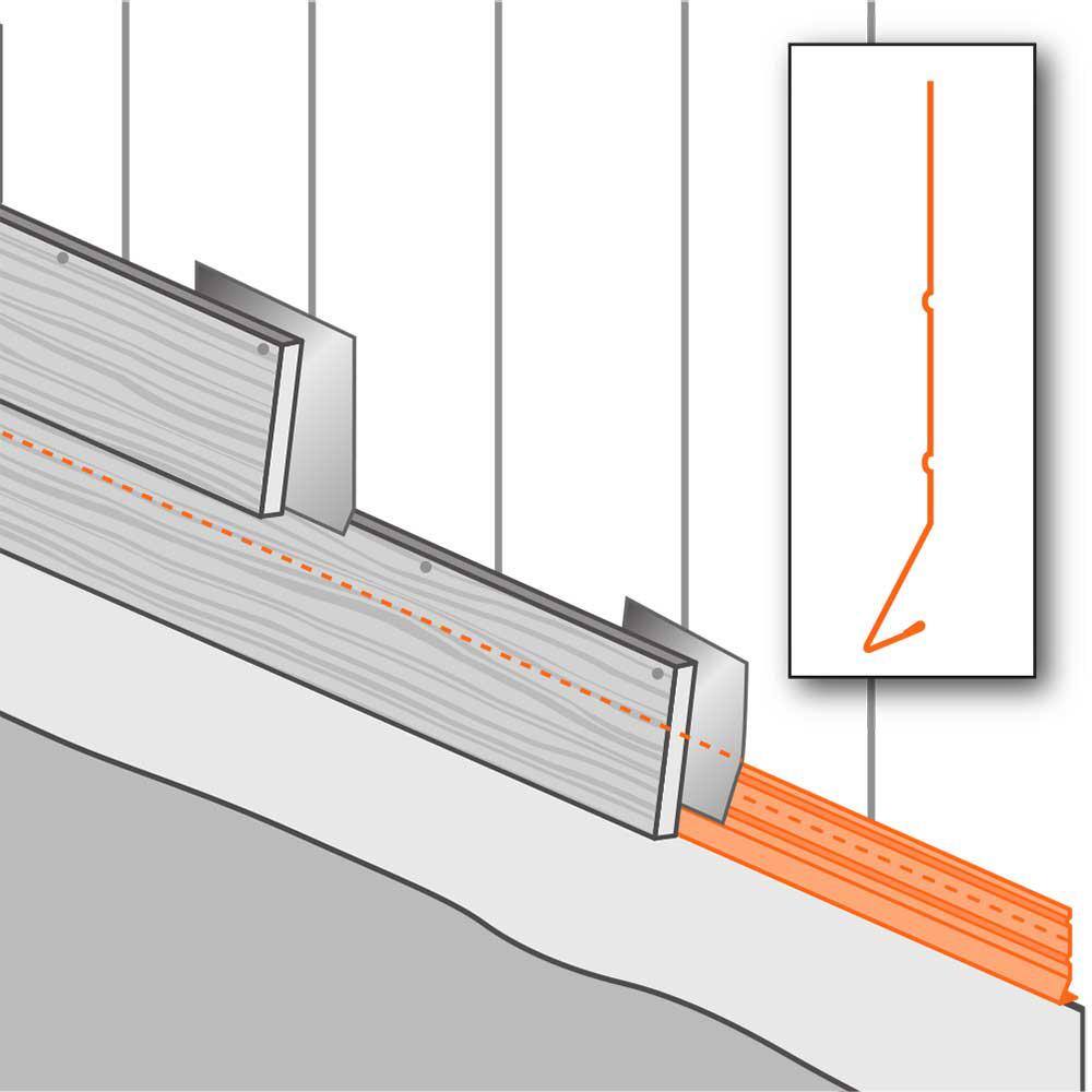 Gibraltar Building Products 3-12 in. x 10 ft. Galvanized Steel Starter Strip 3.5GSS