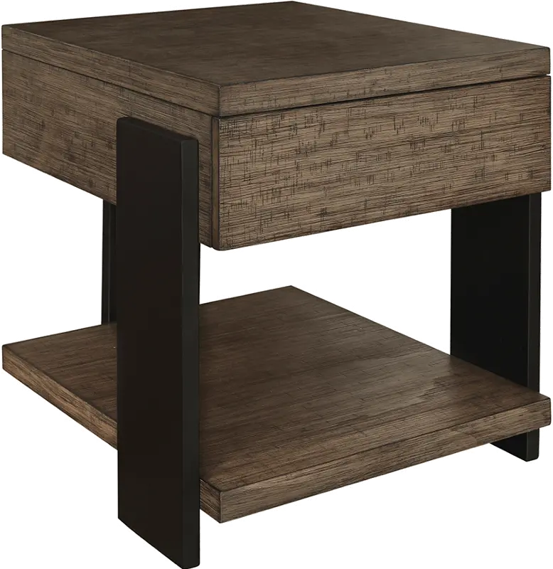 Winter Park Clay and Black End Table