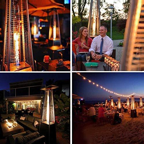 2-Sets Pyramid Outdoor Heater Standing, 42,000 Btu Tower Patio Heaters Propane