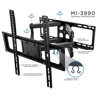 mount-it! Full Motion Dual Arm TV Wall mount-it!nt for Screens 32 in. to 55 in. MI-3990