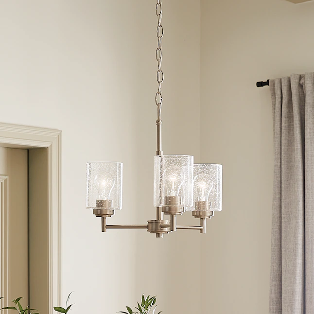 Kichler 44029NI Winslow 3-Light Brushed Nickel Modern/Contemporary Chandelier