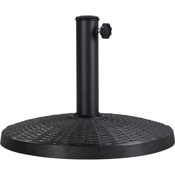 SmileMart 23lbs Metal Patio Market Umbrella Base for Outdoors, Black