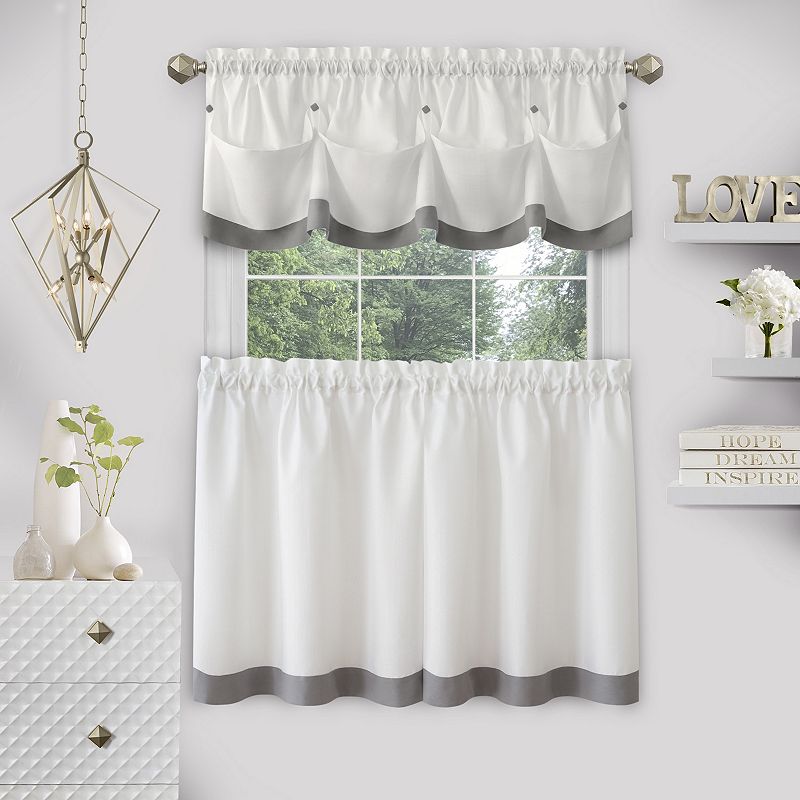 Achim Lana Window Curtain Tier Pair and Valance Set