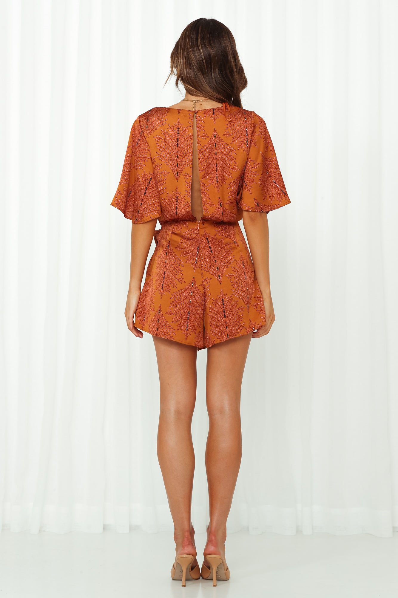 Midnight Noise Playsuit Rust