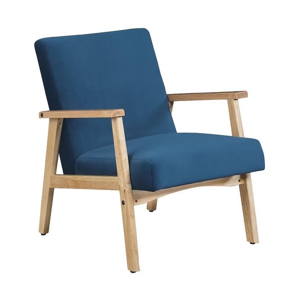 Morden Fort Accent Chair Armchair with Rubber Wood Frame