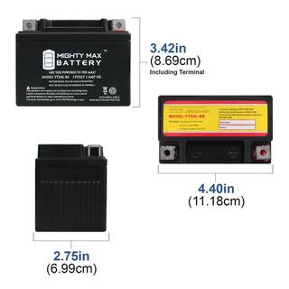 MIGHTY MAX BATTERY Replacement Battery for Coolster 110 cc GK-6110A YTX4L-BS156112