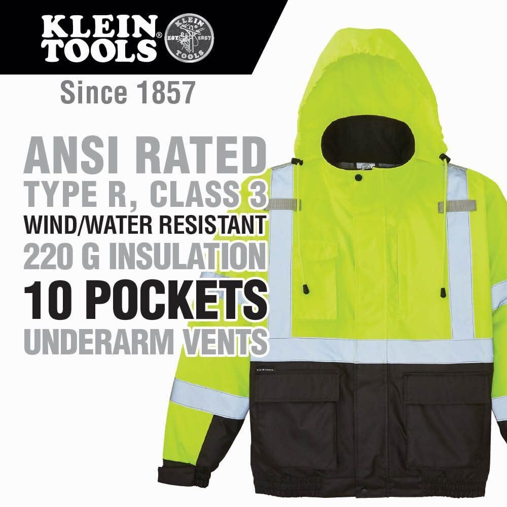 Klein Tools High Visibility Bomber Jacket XXL 60501 from Klein Tools