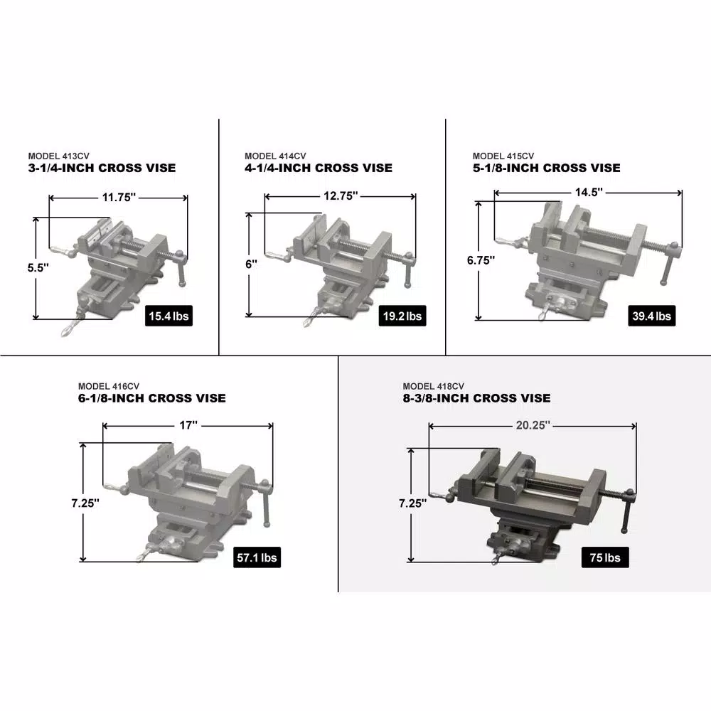 WEN 8-3/8 in. Compound Cross Slide Industrial Strength Benchtop Vise and#8211; XDC Depot