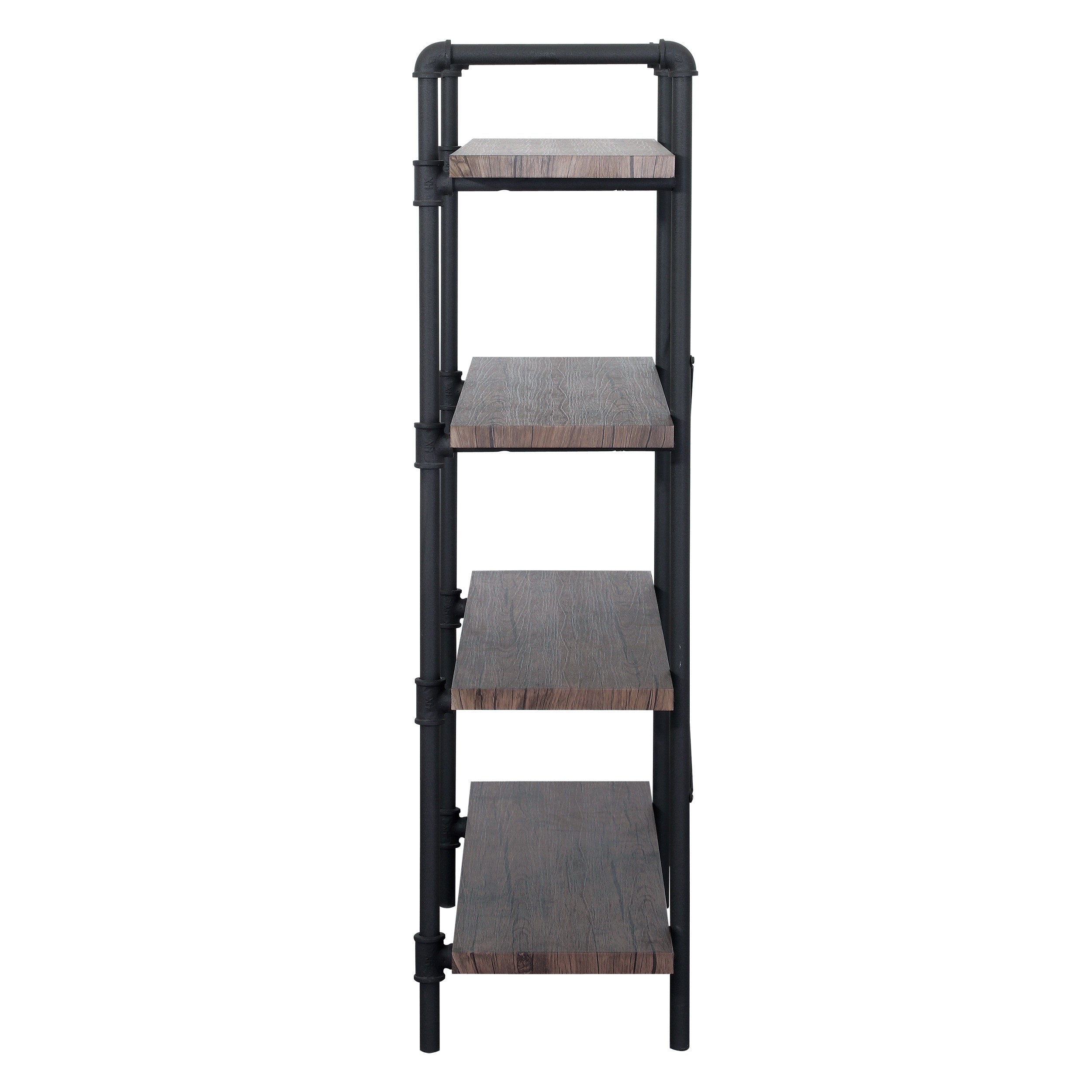 Domenico Industrial Pipe Design 4-Shelf Etagere Bookcase