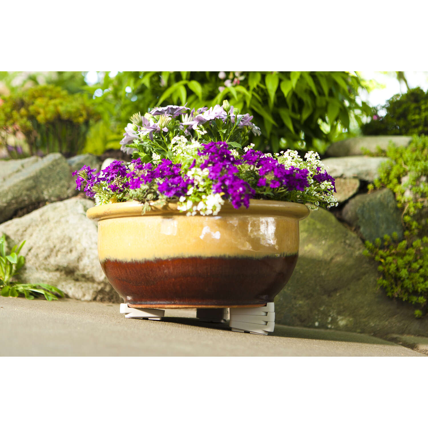 Pot Toes The Decksaver 1 in. H X 2 in. W X 3 in. D Plastic Planter Feet Terracotta