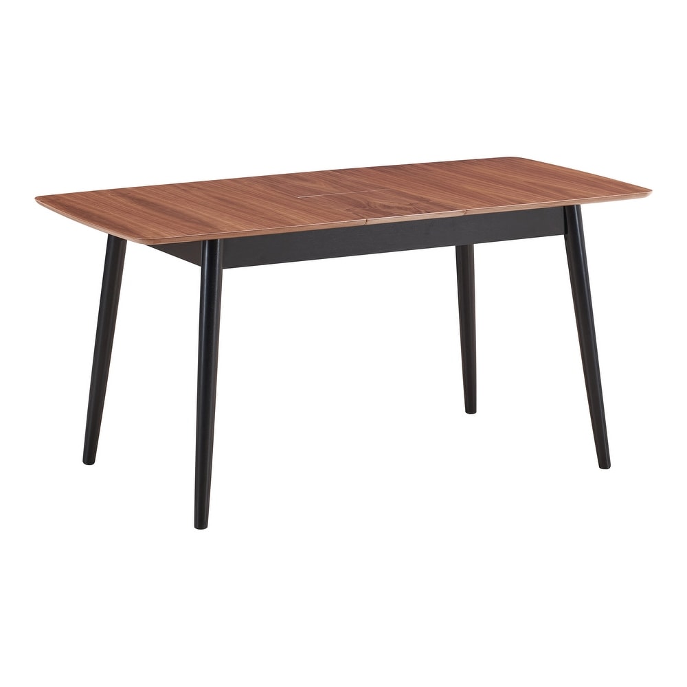 ACME Lanae Dining Table with Butterfly Leaf in Natural and Black