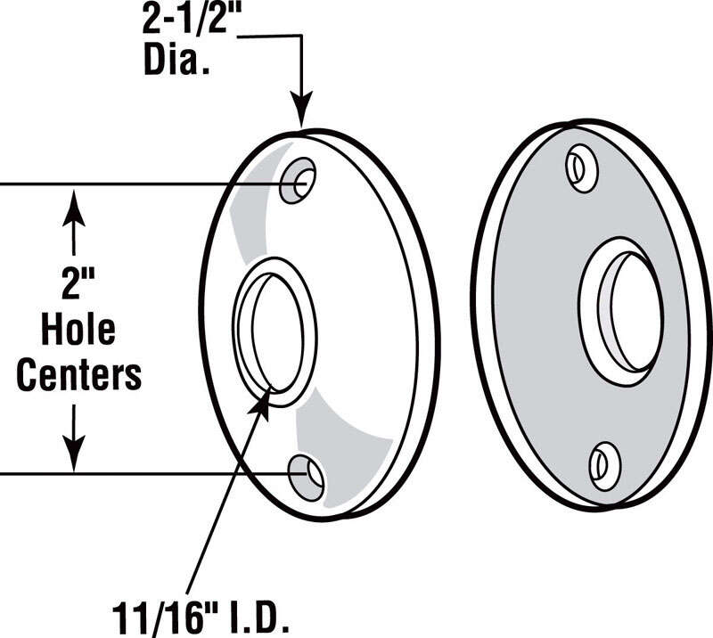 Prime-Line Satin Nickel Silver Steel Door Knob Rosettes 2 pk