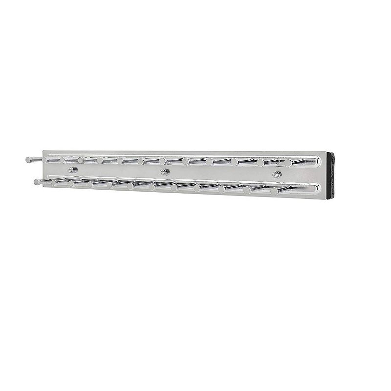 Rev-A-Shelf 14 Side Mount Extending Tie Organization Rack， Chrome， TRC-14CR