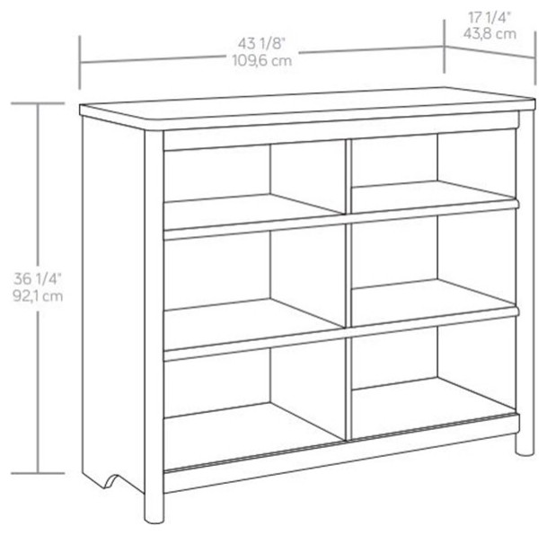 Sauder Dover Edge Engineered Wood Storage Organizer in Glacier Oak   Transitional   Bookcases   by Homesquare  Houzz