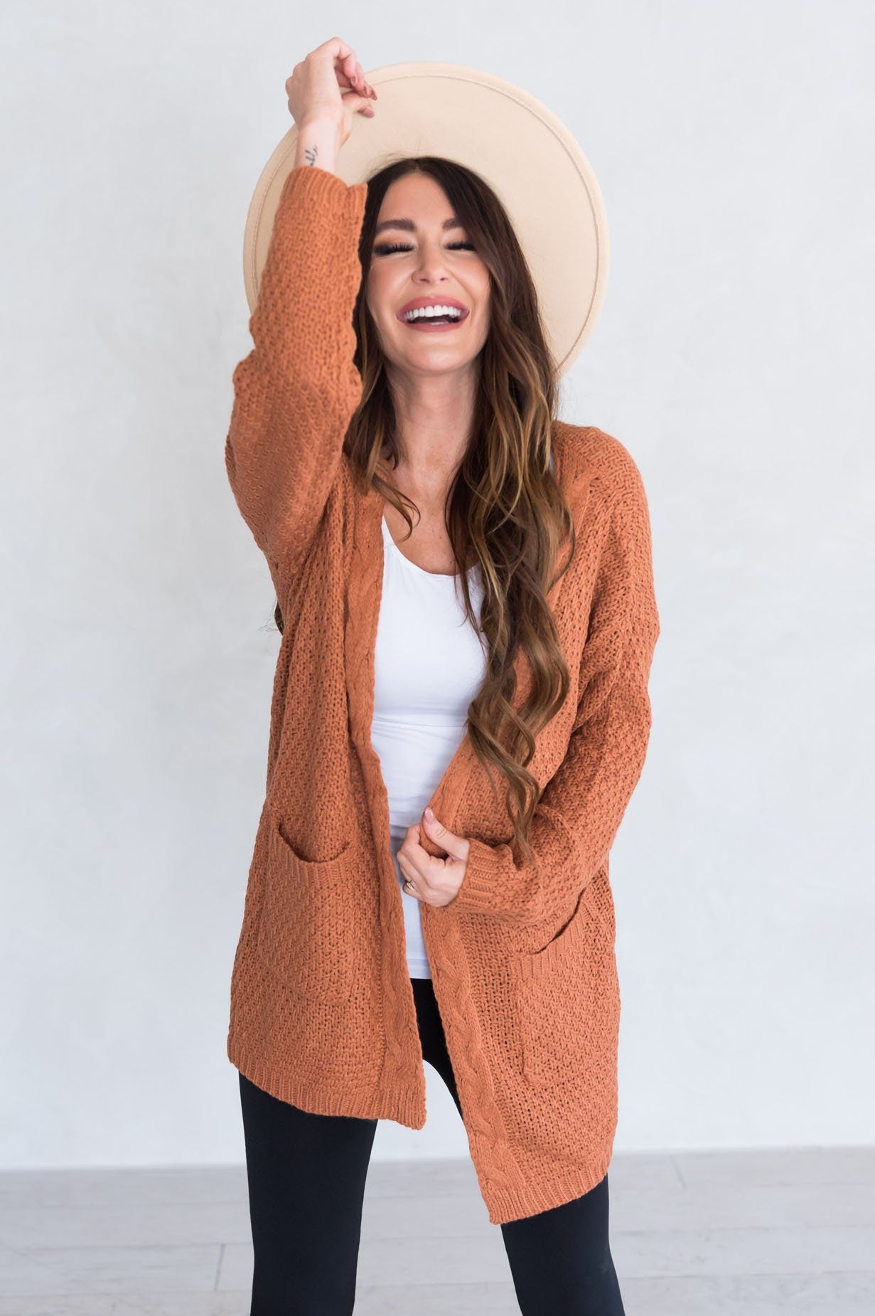 Warm & Cozy Modest Pocket Cardigan