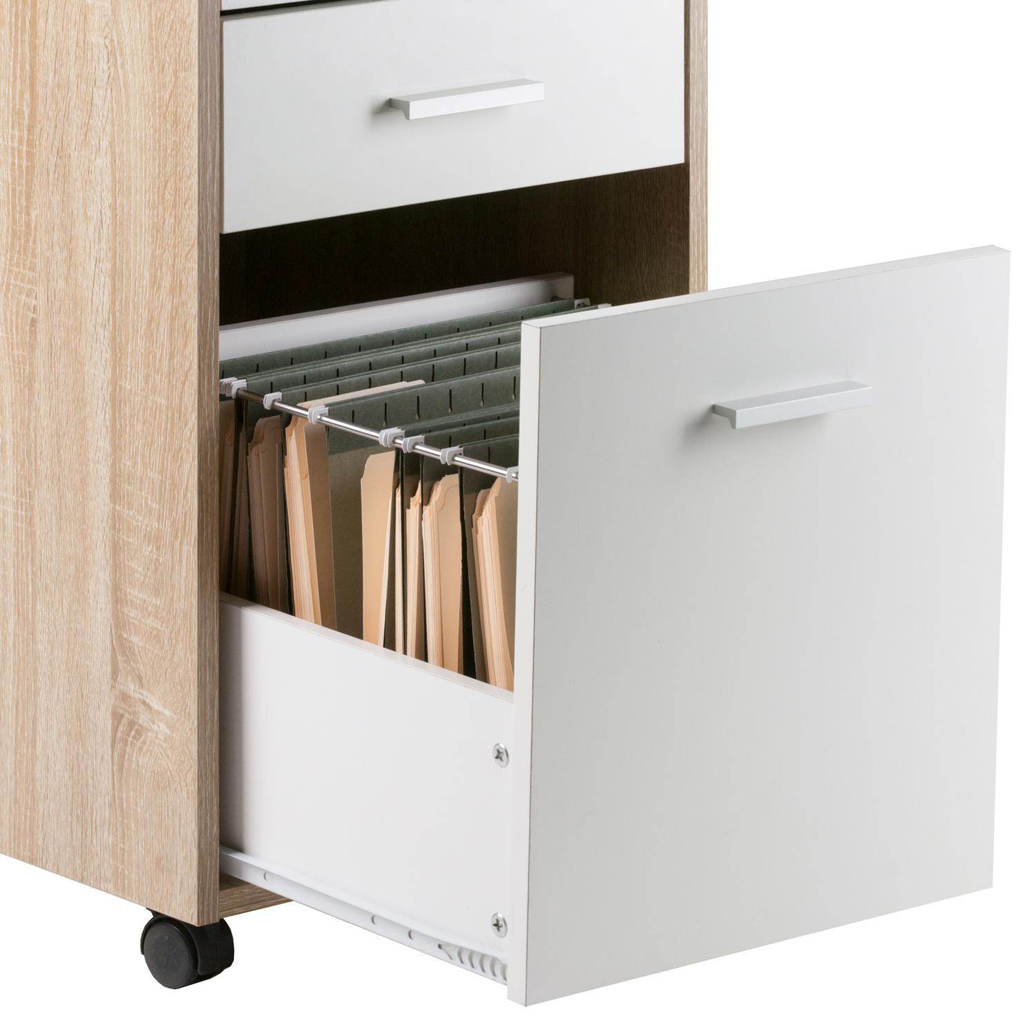 Winsome Wood Kenner Home Office File Cabinet， Two-Tone Finish