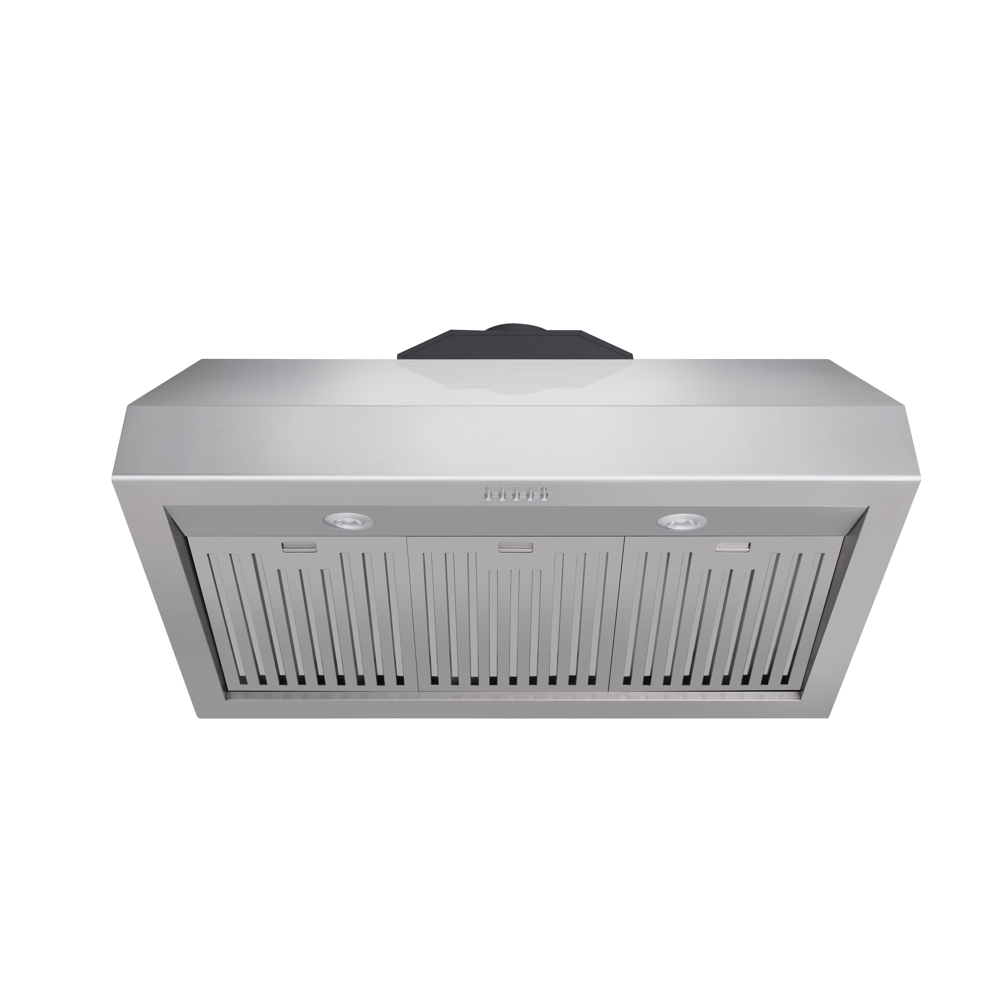 36 Inch Professional Wall Mounted Range Hood， 16.5 Inches Tall