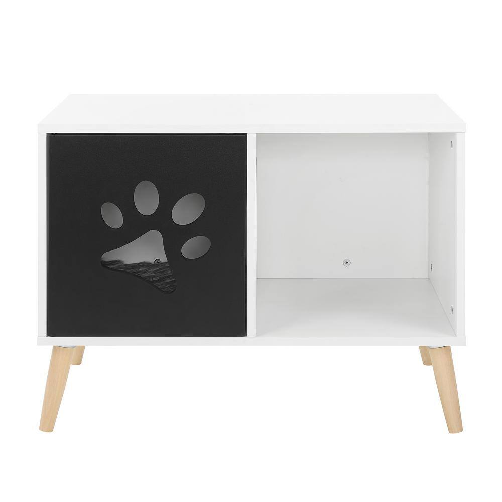 Sam's Pets Convertible 22 in. Black and White Cat Tree End Table SP-CT1265BW