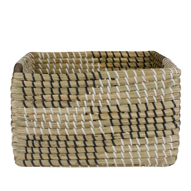 Northlight 12 5 x27 x27 Brown Woven Accent Christmas Seagrass Basket