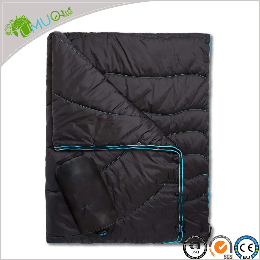 YumuQ 78'' x 54'' Cold Weather  Puffy Camping Blankets  Water   Insulated Packable Camping Quilt Blankets for Stadium   Hiking