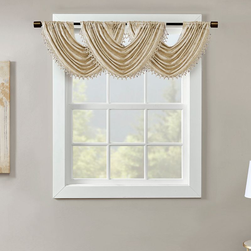 SunSmart Odessa Embellished Trim Jacquard Window Valance