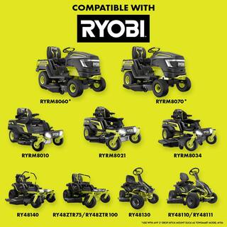 RYOBI 500 lb. 7.5 cu. ft. Tow-Behind Utility Dump Cart with Universal Hitch for Riding Mower Lawn Tractor  Zero Turn Mower ACRM025